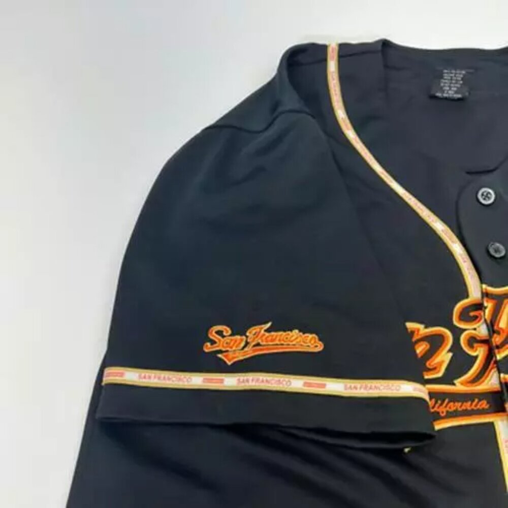 San Francisco Giants Gogo Men Jersey Baseball Black Orange Embroidered XL - Picture 5 of 10